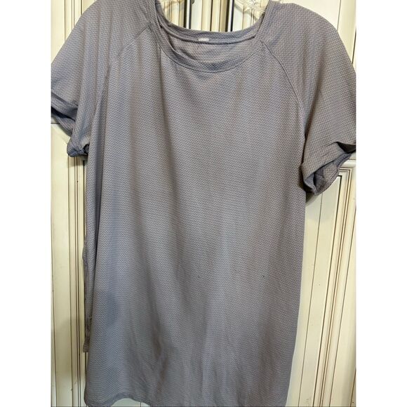 Lululemon Women's Open Up Tie Back Cuffed Short Sleeve Athletic Top Purple Large - Picture 7 of 10